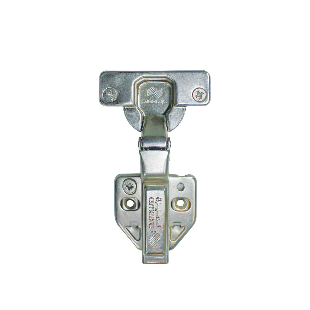 Al Meera Soft Closing Hinge 105° 52mm, Half Overlay with Mounting Plate & Hinge Cover