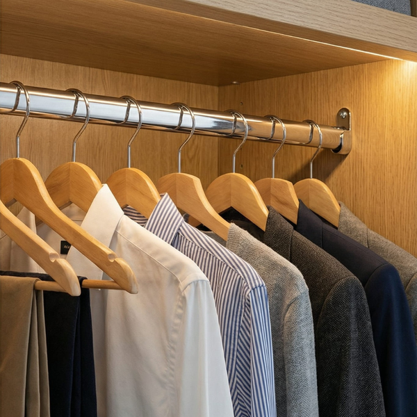 Wardrobe Steel Clothes Hanger Rod Chrome Plated – 3.0m | Custom Length Available