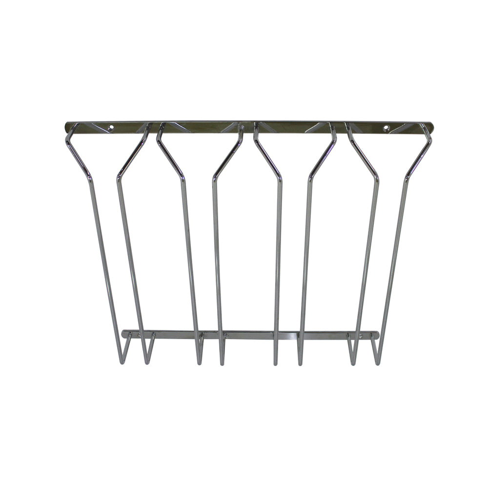 Under-Cabinet Wine Glass Holder (Four Rows) 330x 405 x 65mm, Chrome Plated, Stainless Steel