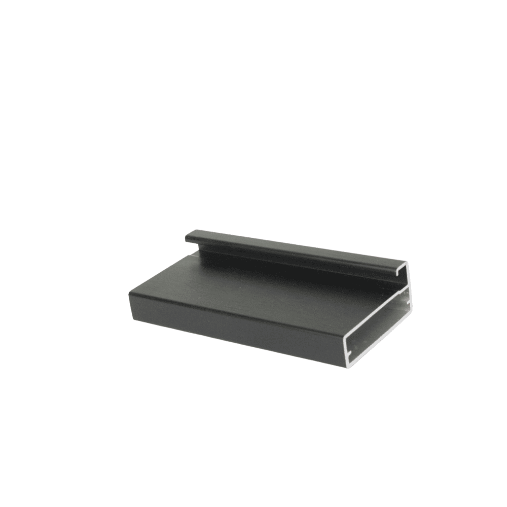 Aluminum Glass Door Frame 45mm , 2.9m  Black Linean Matt