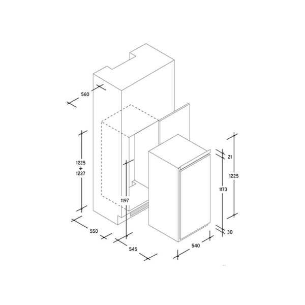 Candy CIO 225E Built-In Fridge