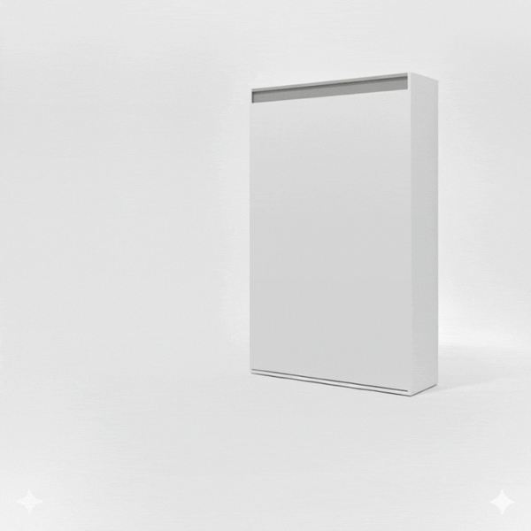 Al Meera Murphy Bed – Vertical Flip Wall Bed Frame with Cabinet - 1200 x 2000 mm