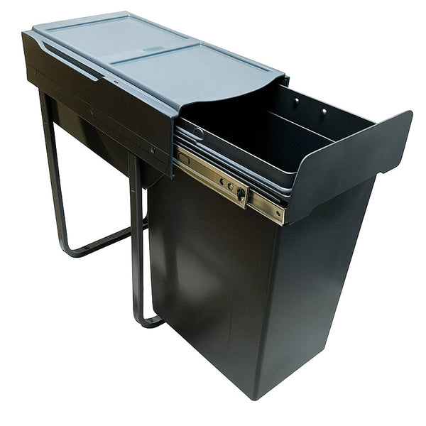 Al Meera Pull-out Waste Bin with 34L Plastic Bucket For 30cm Cabinet - Non Door Mounted