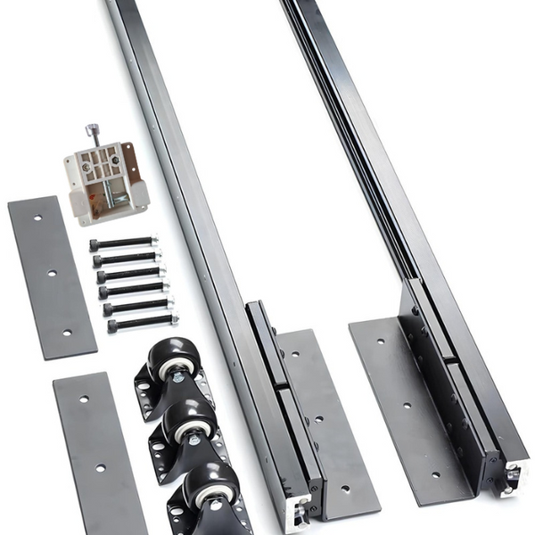 Al Meera Vertical Sliding Table System – Heavy-Duty Aluminum Guide Rails & Brackets, Grey