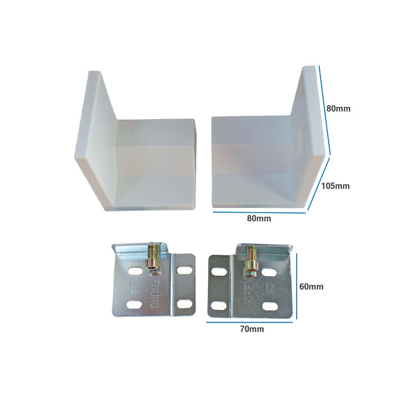 TV Cabinet Hanger & Bracket, 200kg Load Capacity with Plastic Cover - Left+Right