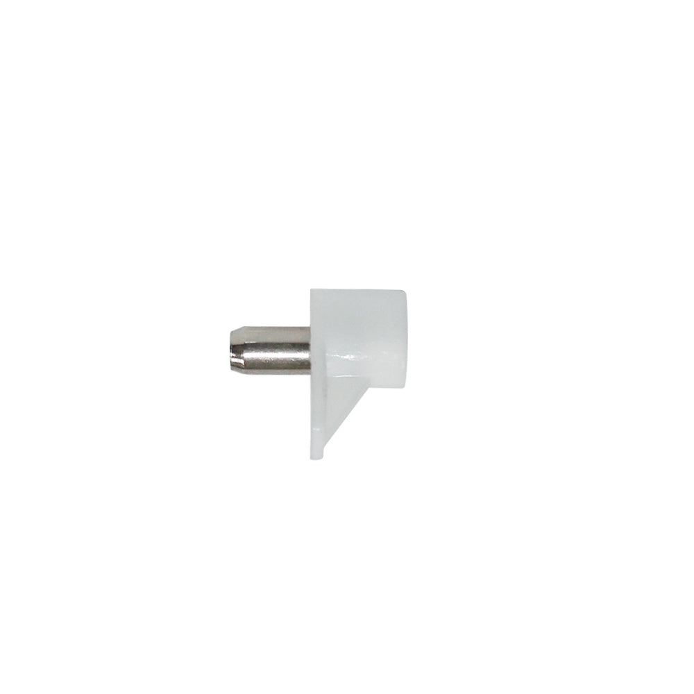 Shelf Pin with Steel 5mm, White Plastic - 100Pcs / Pack