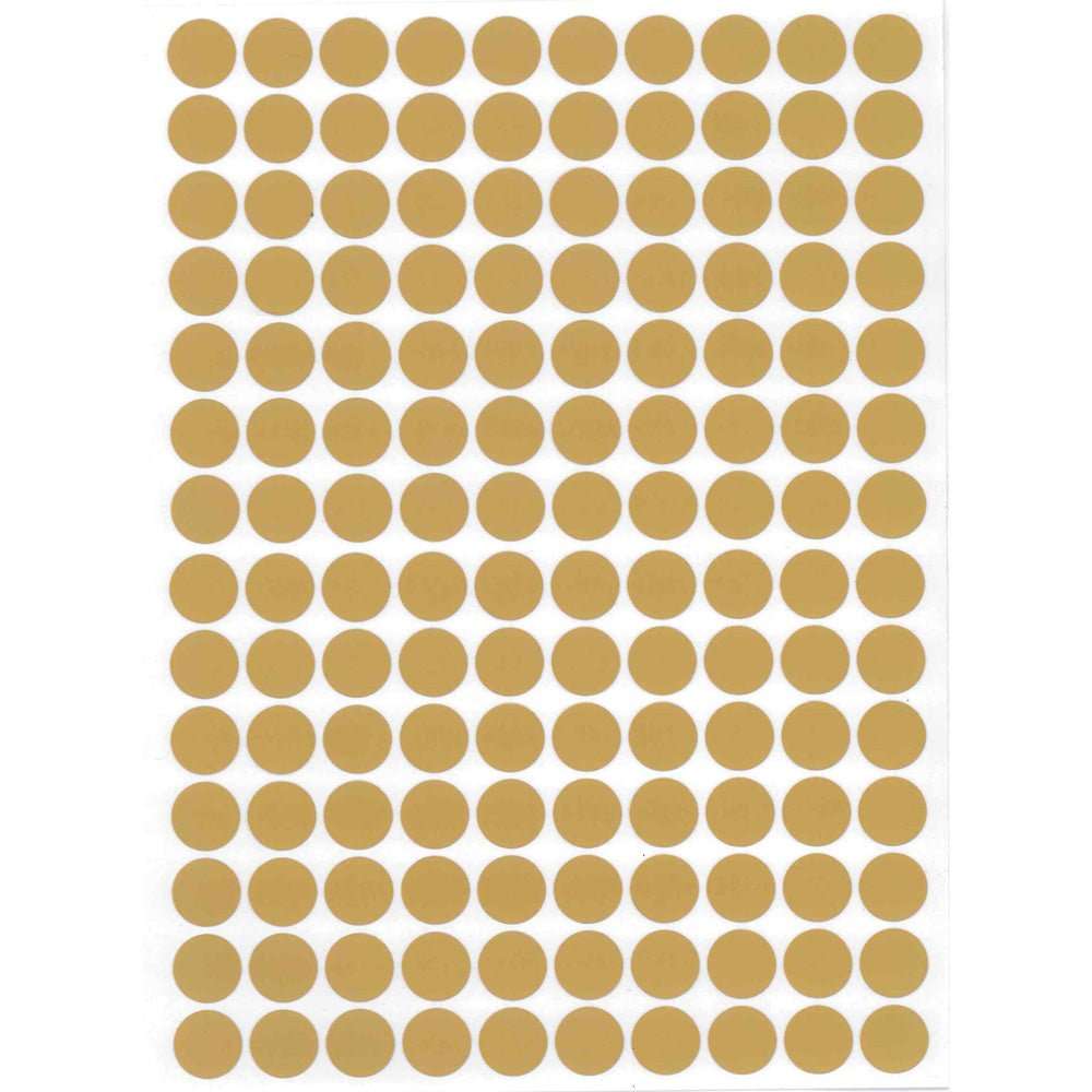 Screw Hole Cover Sticker 12mm, Gold - 140pcs/ Sheet