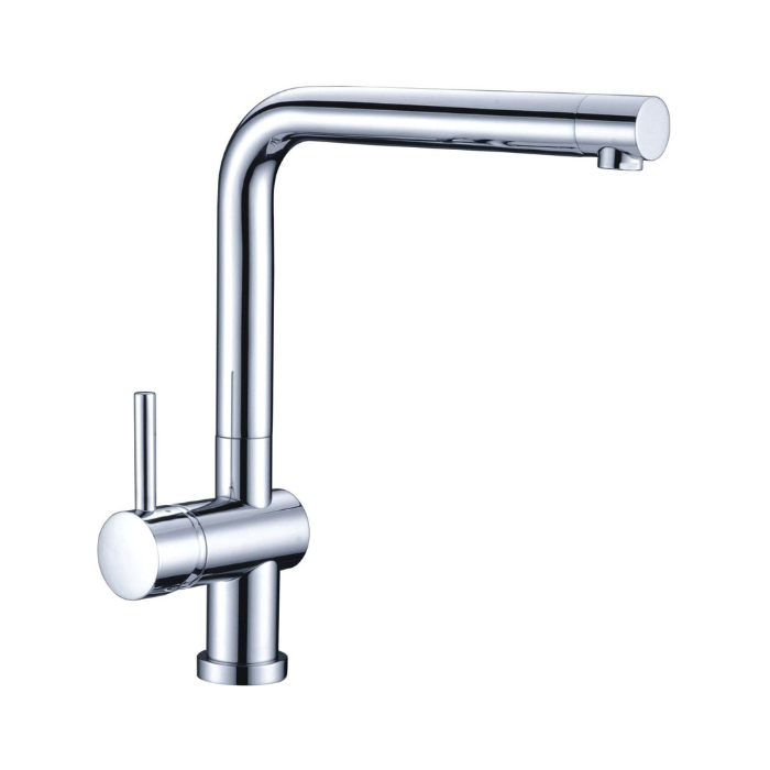 Franke CT304C (060) chrome-plated single lever mixer tap with a 180° swivel spout for flexible water control in kitchen sinks.