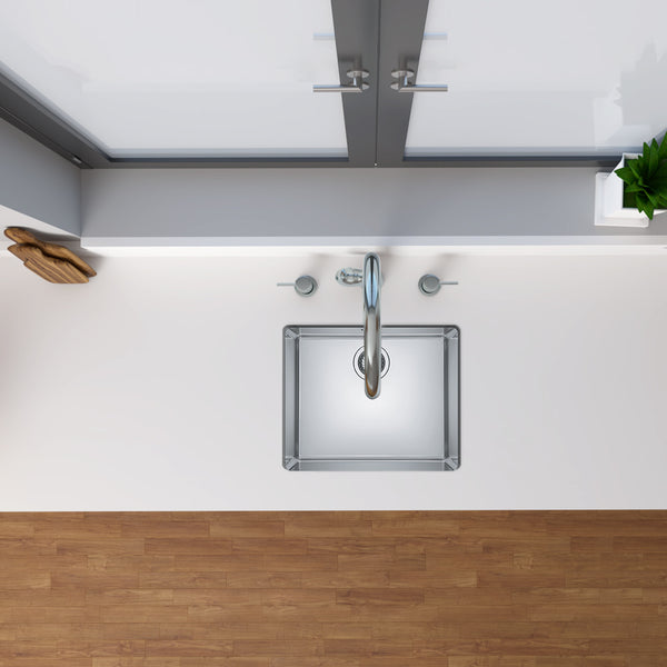 Franke Maris Sink with a clean undermount installation and chrome finish perfect for modern kitchens.