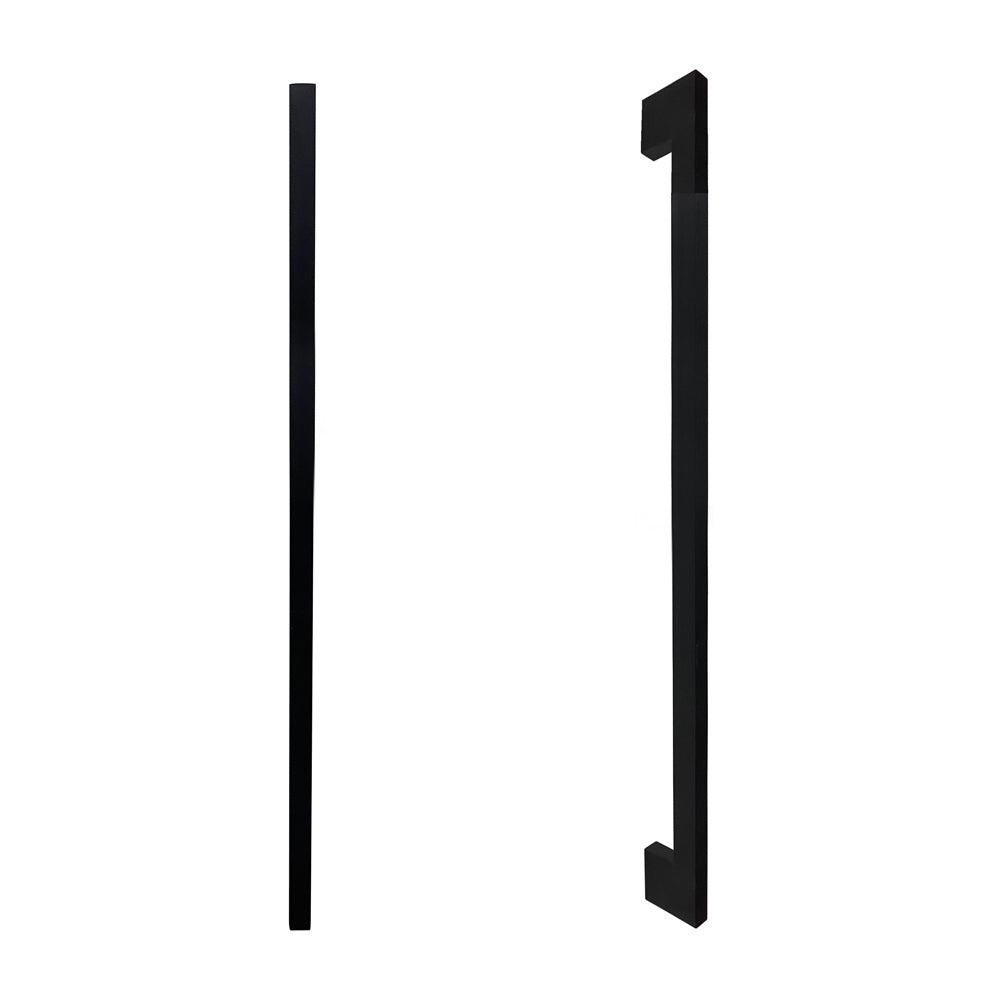 Aluminum Wardrobe Handle with Matt Black – MeeraMore
