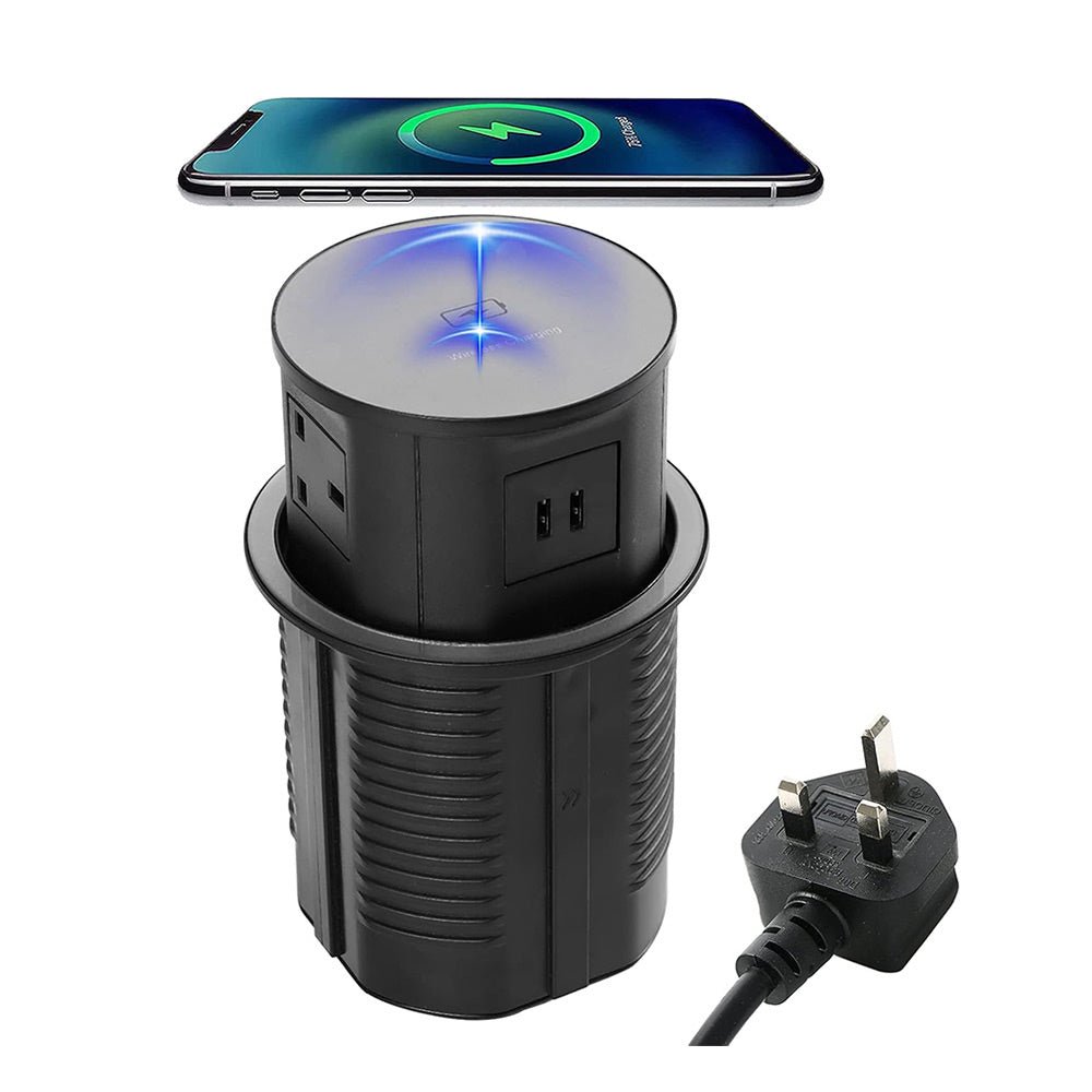 Buy Hydraulic Round Shape Pop-up Socket with Wireless Charger in Dubai ...
