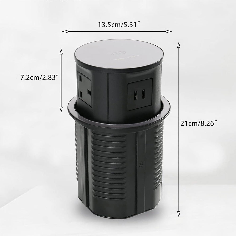 Round Display Socket Buy Hydraulic Round Shape Pop-up Socket with Wireless Charger in Dubai ...