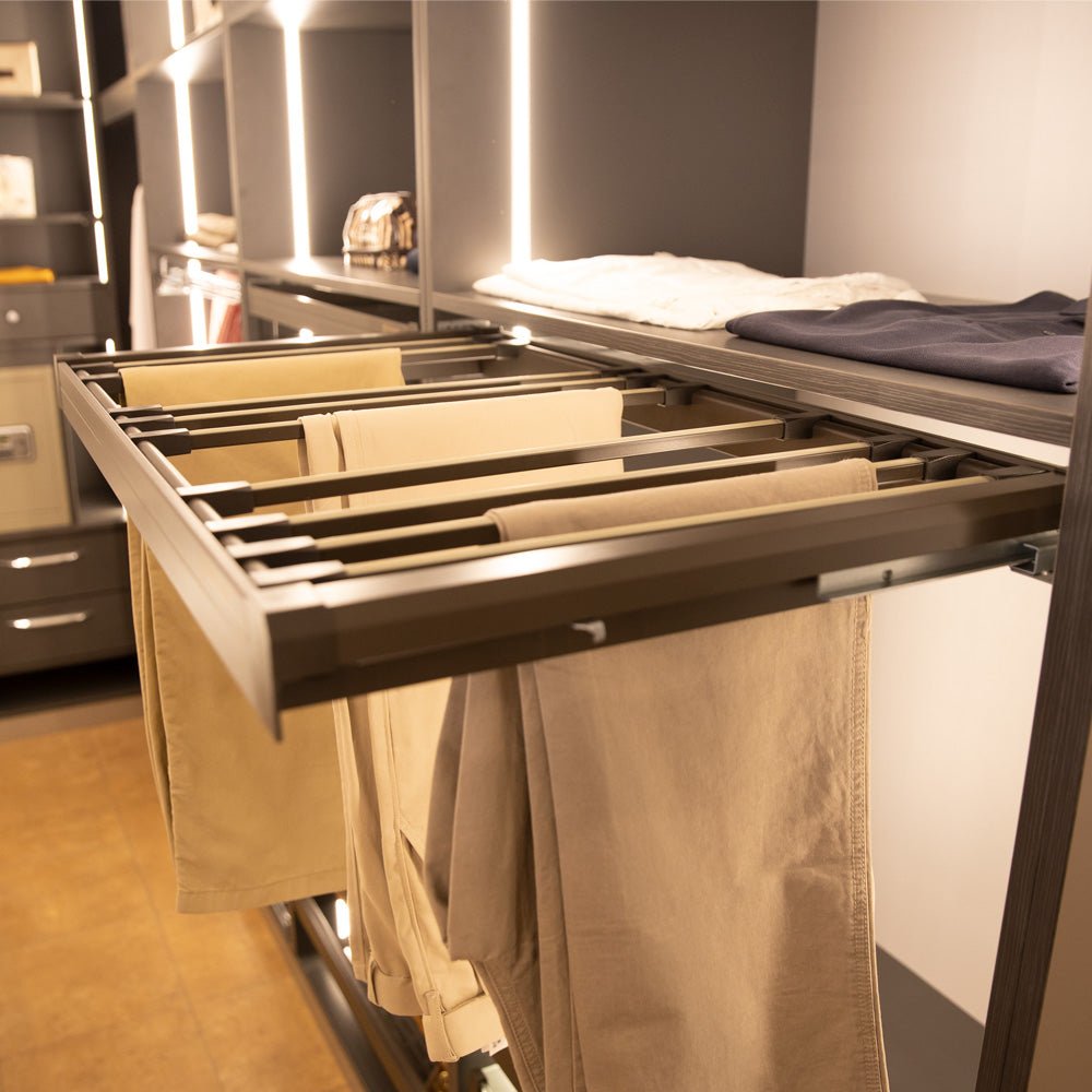 Trouser Racks. Shop Unihopper Pull-out, Soft Closing Trouser Rack for Wardrobe Closet ...