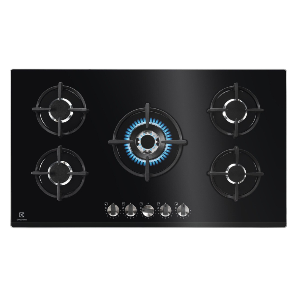 Electrolux Gas On Glass Hob KGG95376K 5 Burner StepPower SpeedBurner Built-In