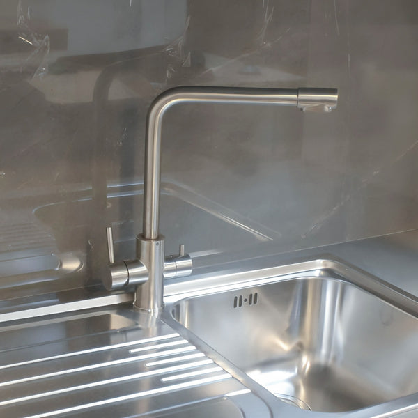 Al Meera Kitchen Angle Mixer, 360° Rotation, Stainless Steel