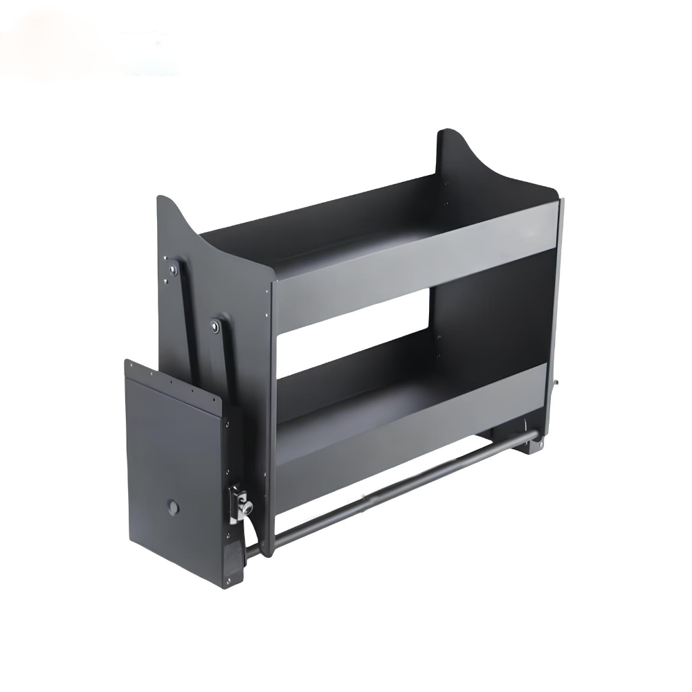 Pull-Down Cabinet Organizer – Magic Collector Kitchen Storage Rack, Dark Grey, 90cm