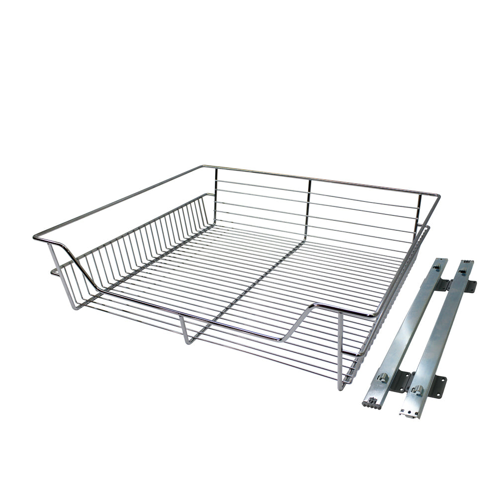Pull-out, Soft Closing Storage Basket, Chrome Plated, Steel, 60cm