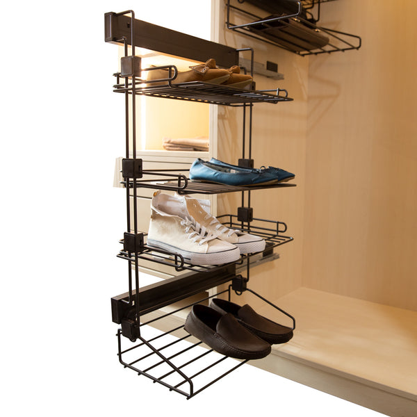 Closed shoe organizer, shoe and storage cabinet, shoe holder for wall