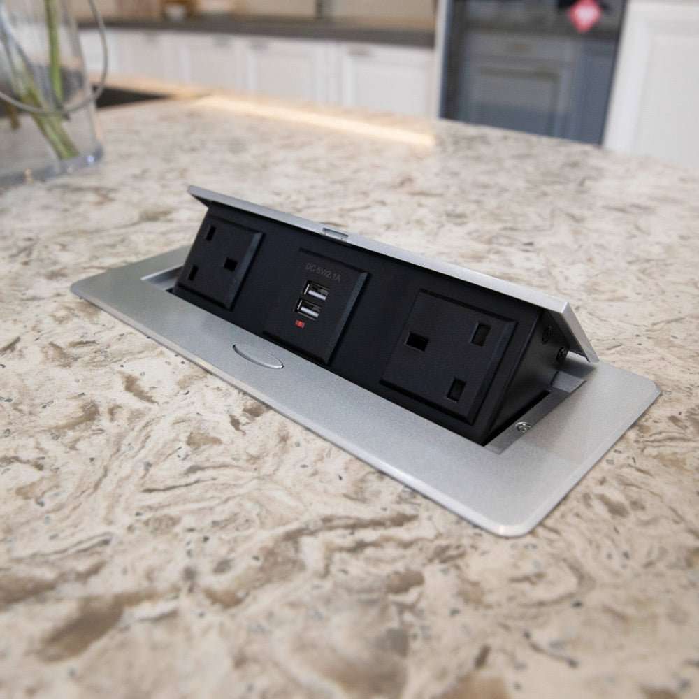Inverted Rectangle Socket Buy Table Top Rectangular Shape Hidden Pop-up Socket in UAE – MeeraMore