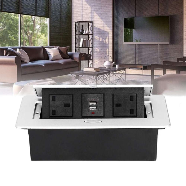 Buy Table Top Rectangular Shape Hidden Pop-up Socket in UAE – MeeraMore