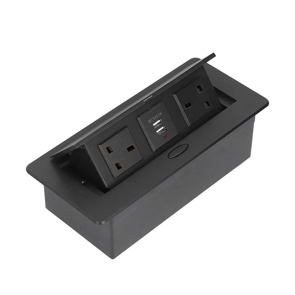 Buy Table Top Rectangular Shape Hidden Pop-up Socket in UAE – MeeraMore