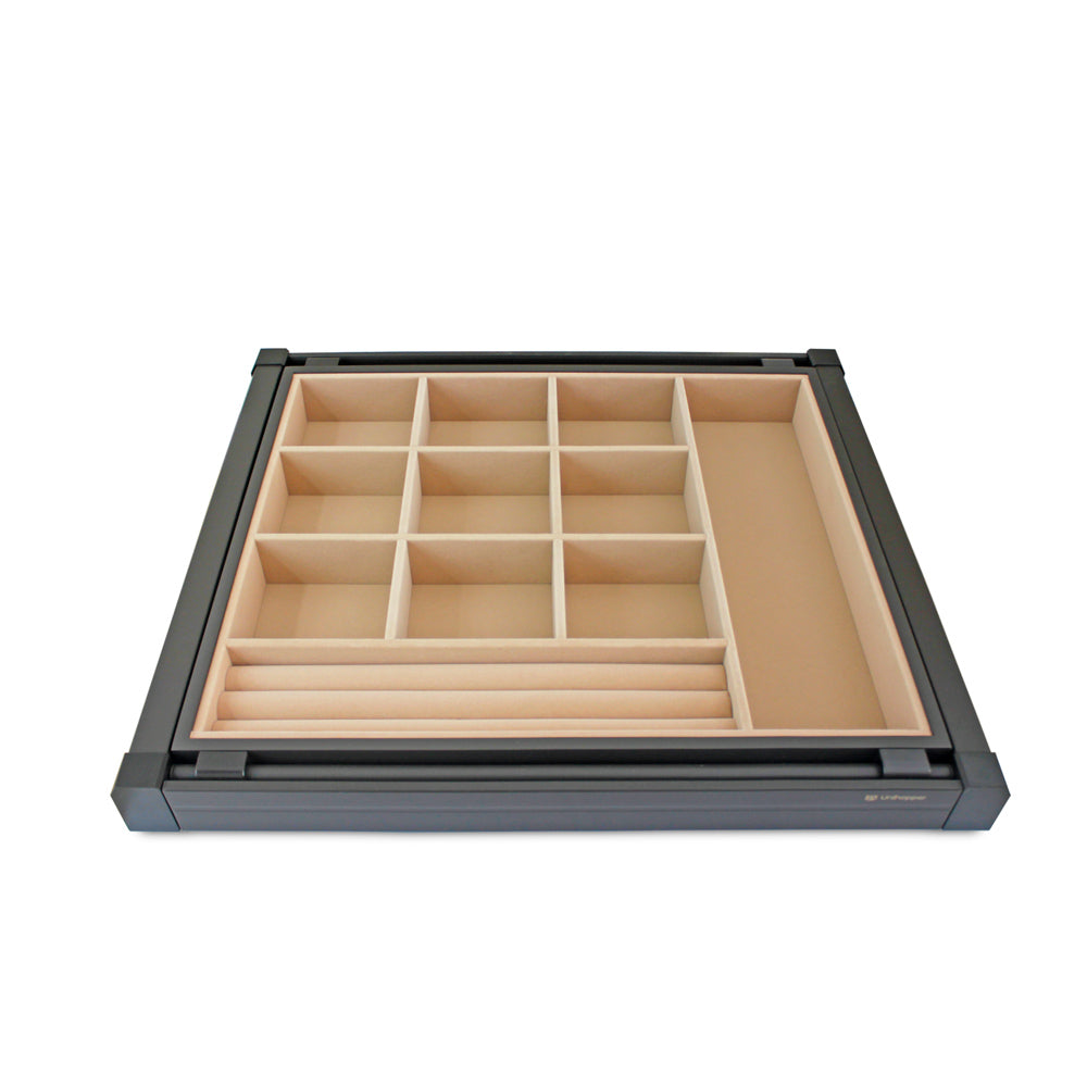 Wardrobe Jewellery Organizer, Soft Closing Semi-open Drawer in