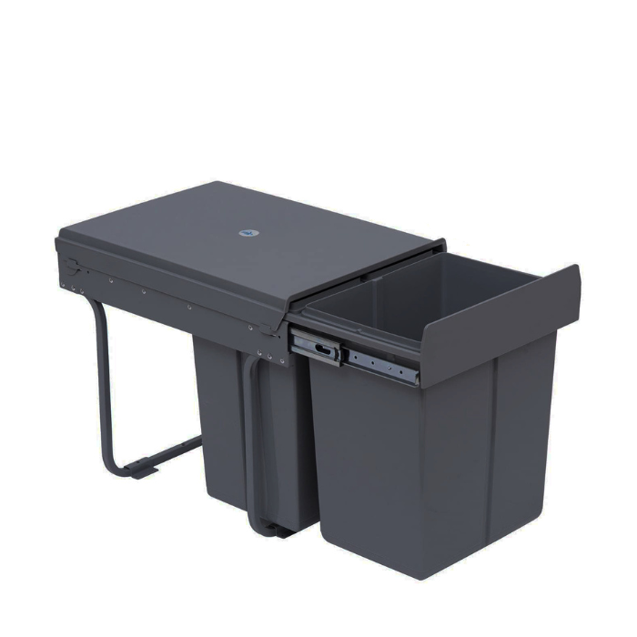 Al Meera Pull-out Waste Bin with 56L Plastic Bucket For 40cm Cabinet - Non Door Mounted