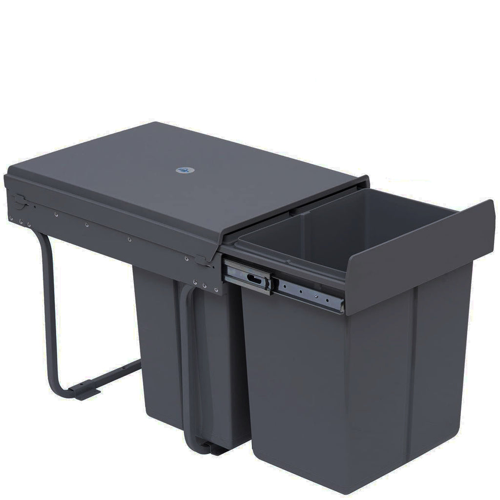 Al Meera Pull-out Waste Bin with 56L Plastic Bucket For 40cm Cabinet - Non Door Mounted
