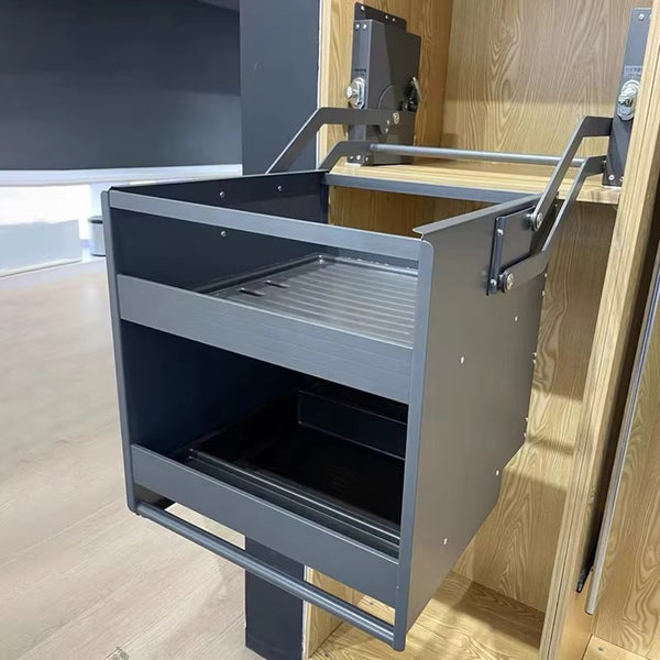 Pull-Down Magic Collector for High Cupboards – Dark Grey, 60cm